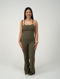 Yoga Flare Legging - Olive Green